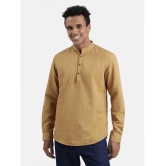 IVOC Khaki Cotton Blend Mens Shirt Style Kurta ( Pack of 1 ) - None