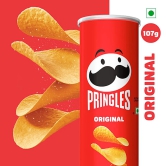 Pringles Original Potato Chips - Classic Salted Flavoured, 107 G Can