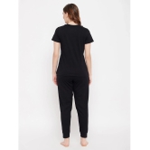 Clovia - Black Cotton Womens Nightwear Nightsuit Sets ( Pack of 1 ) - None