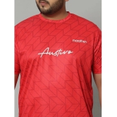 AUSTIVO Red Polyester Regular Fit Mens Sports T-Shirt ( Pack of 1 ) - None