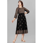 Smien - Black Rayon Womens Anarkali Kurti ( Pack of 1 ) - None