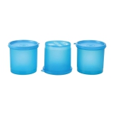 HOMETALES Plastic Multi-Purpose Food Container, 800ml Each, Blue, (3U) - Blue