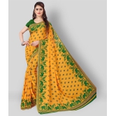 Anand Sarees - Yellow Georgette Saree With Blouse Piece (Pack of 1)