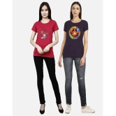 CHOZI - Multi Color Cotton Regular Fit Womens T-Shirt ( Pack of 2 ) - None