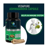 VEDAPURE Ashwagandha ( Withania somnifera ) General Health, Anxiety & Stress Relief, Energy & Endurance- 60 capsules (Pack of 2)