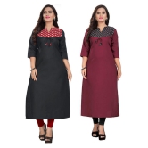 Rangrasiya Multicolor Cotton Straight Kurti - XL