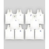 HAP White Cotton Solid Boys Vest ( Pack of 10 ) - None