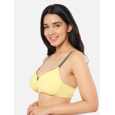 Amante - Yellow Cotton Lightly Padded Women's T-Shirt Bra ( Pack of 1 ) - None