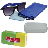 Hrinkar Grey Rectangular Stylish Goggles Blue Frame Sunglasses for Men & Women - HRS28
