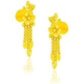 LUV FASHION Golden Drop Earrings ( Pack of 1 ) - Golden