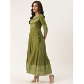 Kbz - Green Rayon Women's Flared Kurti ( Pack of 1 ) - None