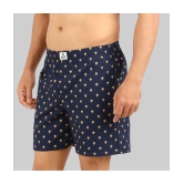 Navy Blue Cotton Mens Boxer- ( Pack of 1 ) - None