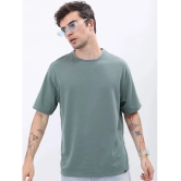 Ketch Polyester Oversized Fit Solid Half Sleeves Mens T-Shirt - Green ( Pack of 1 ) - None