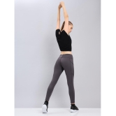 Technosport Grey Polyester Solid Tights - Single - None