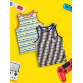 XY Life - Multi Color Cotton Striped Boys Vest ( Pack of 2 ) - None