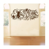 Asmi Collection Lion and Tiger Wall Sticker ( 40 x 90 cms )