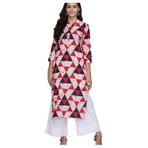 KSUT White Cotton Straight Kurti - Single - S