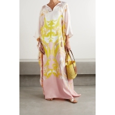 Rorschach Satin Silk Kaftan Dress