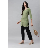 JC4U - Green Rayon Womens Straight Kurti - XL