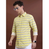 Ketch 100% Cotton Regular Fit Striped Full Sleeves Mens Casual Shirt - Yellow ( Pack of 1 ) - None