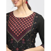 Ketch Polyester Printed Straight Womens Kurti - Black ( Pack of 1 ) - None