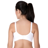 Eves Beauty Womens Non Padded Non Wired Full Coverage Bra-42D / White / Cotton Terylene Blend