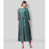 Tissu - Green Rayon Womens Anarkali Kurti ( Pack of 1 ) - XXL