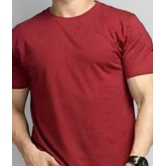 Glito - Maroon Cotton Blend Regular Fit Mens T-Shirt ( Pack of 1 ) - None