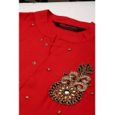 JC4U Red Rayon Straight Kurti - Single - M