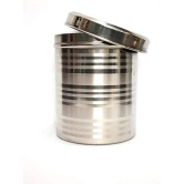 NURAT Stainless Steel Multipurpose Storage Deep Dabba Container & Jar - 5 Litre, 1 Piece, Silver