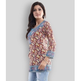 Meher Impex - Brown Crepe Women''s Straight Kurti ( Pack of 1 ) - XL