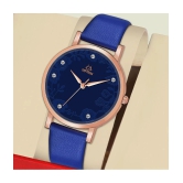 Septem Blue Leather Analog Womens Watch