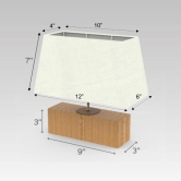 Rectangle Table Lamp - Kyaari Lamp Shade