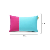 Two Tone Lumbar Cushion Cover | Single Yellow-Green 12