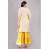 JC4U - Yellow Straight Cotton Womens Stitched Salwar Suit ( Pack of 1 ) - None