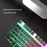 Trion USB Gaming Keyboard & Mouse Gaming Combo, 104 Keys Backlit, Translucent Material, Multi Color LED, Multi DPI Modes, High Precision Key (2 PCS SET)