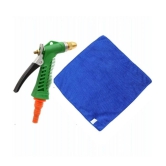 mahek accessories  - Combo Of Water Spray Gun And Microfiber Cloth Plastic Gadget Tool ( Pack of 2 )