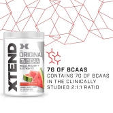 Xtend Original BCAA Powder (Watermelon Explosion) - Sugar Free Workout Muscle Recovery Drink with 7g BCAA, | Amino Acid Supplement with L Glutamine & Electrolytes - 375 Gms (30 Servings)