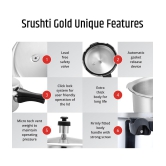 Srushti Gold 3LTR COOKER 3 L Aluminium OuterLid Pressure Cooker Without Induction Base