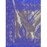 LEELAVATI Banarasi Silk Embellished Saree With Blouse Piece - Blue ( Pack of 1 ) - Blue