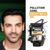 Garnier Men, Face Wash, Brightening & Anti-Pollution, Turbobright Double Action, 100 G