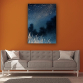 Mystical Blues of the Night Canvas (Matte Finish)