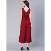 Oxolloxo Women Maroon Basic Jumpsuit