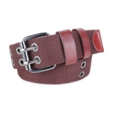 Zacharias - Brown Canvas Mens Casual Belt ( Pack of 1 ) - None