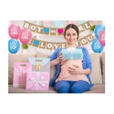 Party Propz We Love You Paper Banner with Balloon Combo for Baby Shower Decoration Material Multi Colour - Multi-Color