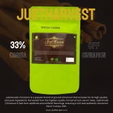 Just Harvest Whole Cassia, Cinnamon: 100% Natural, Pure, and Premium Quality