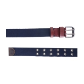 Zacharias - Blue Canvas Mens Casual Belt ( Pack of 1 ) - None