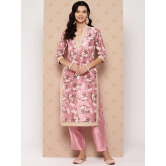 Women Floral Printed Regular Kurta with Trousers