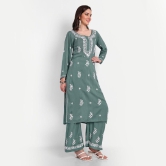 Chikankari Hand Embroidered Kurta Palazzo Set