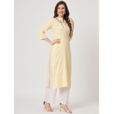 AMIRA''S INDIAN ETHNICWEAR - Yellow Viscose Women''s Straight Kurti ( Pack of 1 ) - None